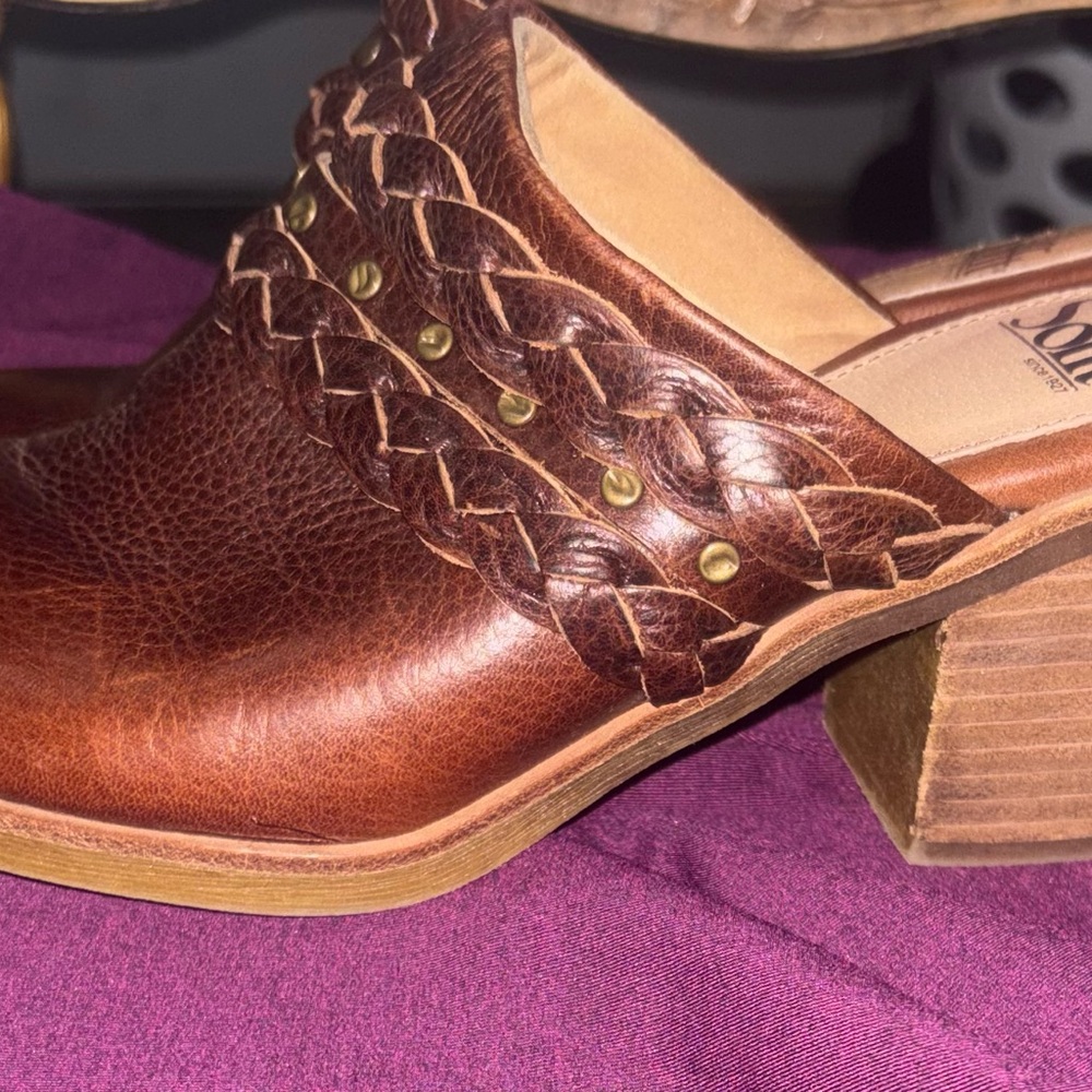 Soft Surroundings Brown Braided Mules